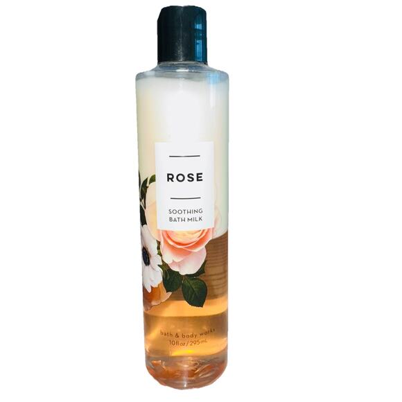 RARE NEW Bath and Body Works ROSE Soothing Bath Milk 10 Oz Water Jasmine Musk